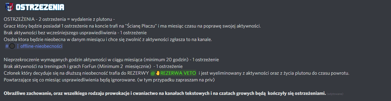 OSTRZEZENIA OSTRZEZENIA